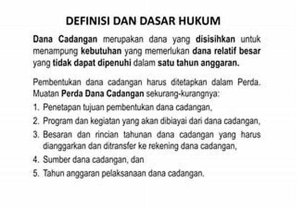 Dana Cadangan Untuk Kebutuhan Medis