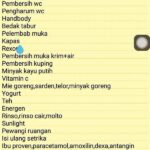 Daftar Kebutuhan Bulanan Anak Kos