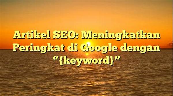 Meningkatkan Peringkat Seo Dengan Artikel