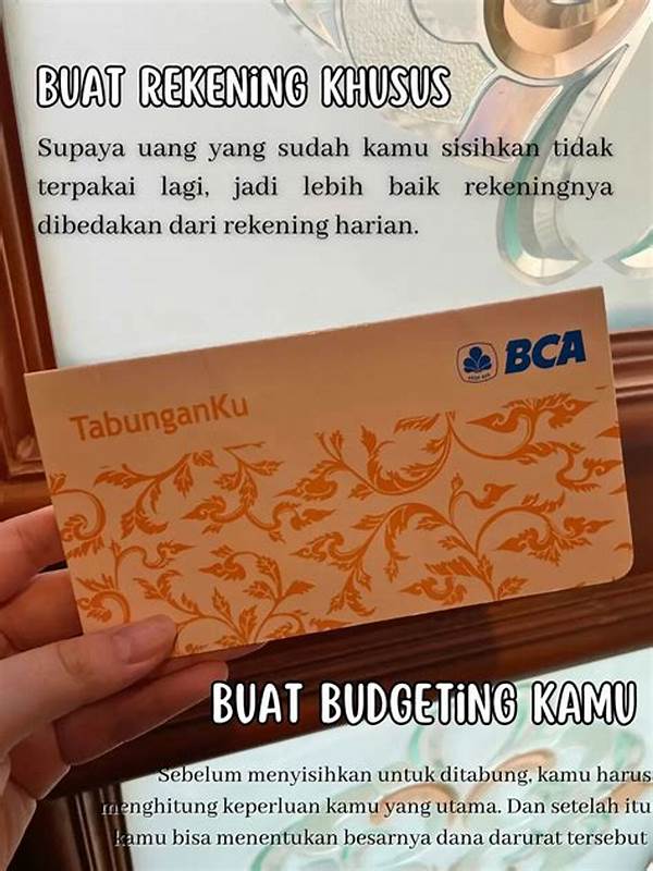 Teknik Menyisihkan Dana Darurat