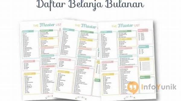 Daftar Kebutuhan Pokok Prioritas Belanja