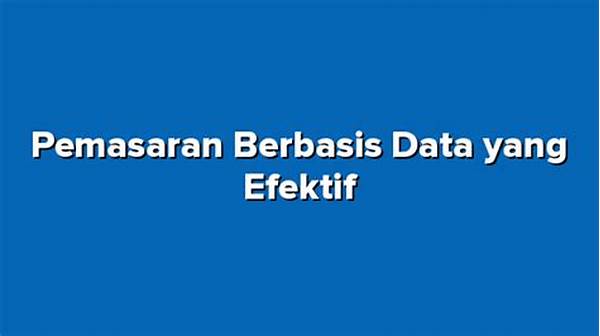 Pendekatan Pemasaran Berbasis Data