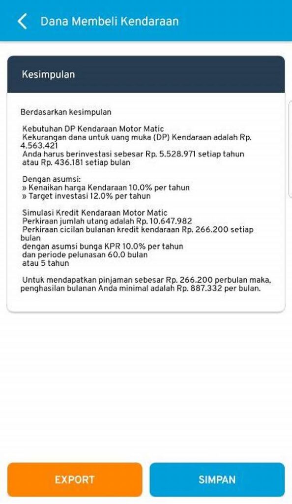 Rencana Keuangan Beli Motor