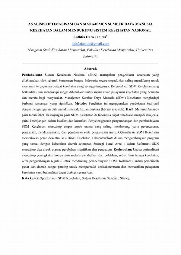 Optimalisasi Sumber Daya Kesehatan