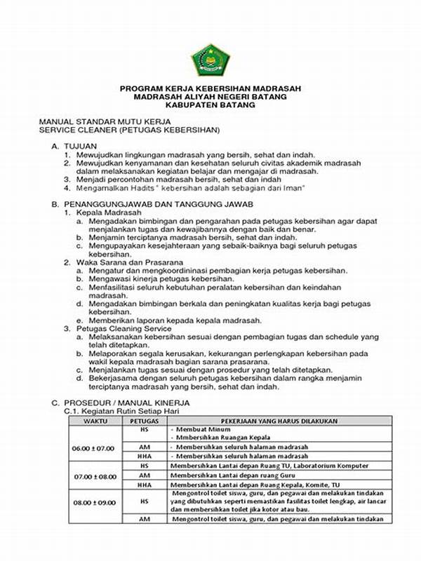 Penanganan Kebersihan Mendesak Harian